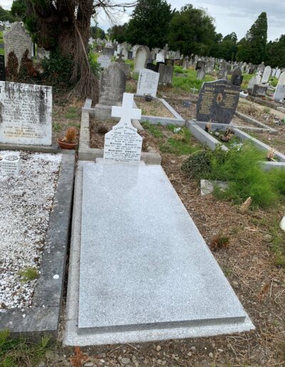 Grey granite covering slab