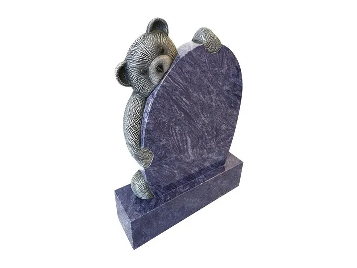 Peeping Teddy Bear Antique Finish - Blue Lagoon